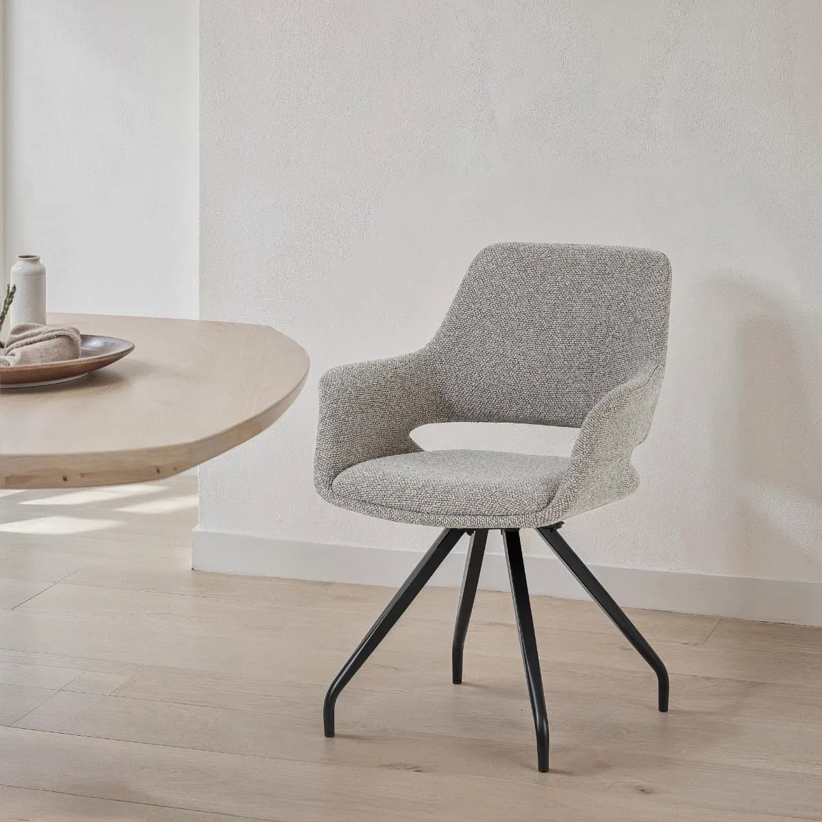 Capp Dining Chair Taupe - Livingfurn