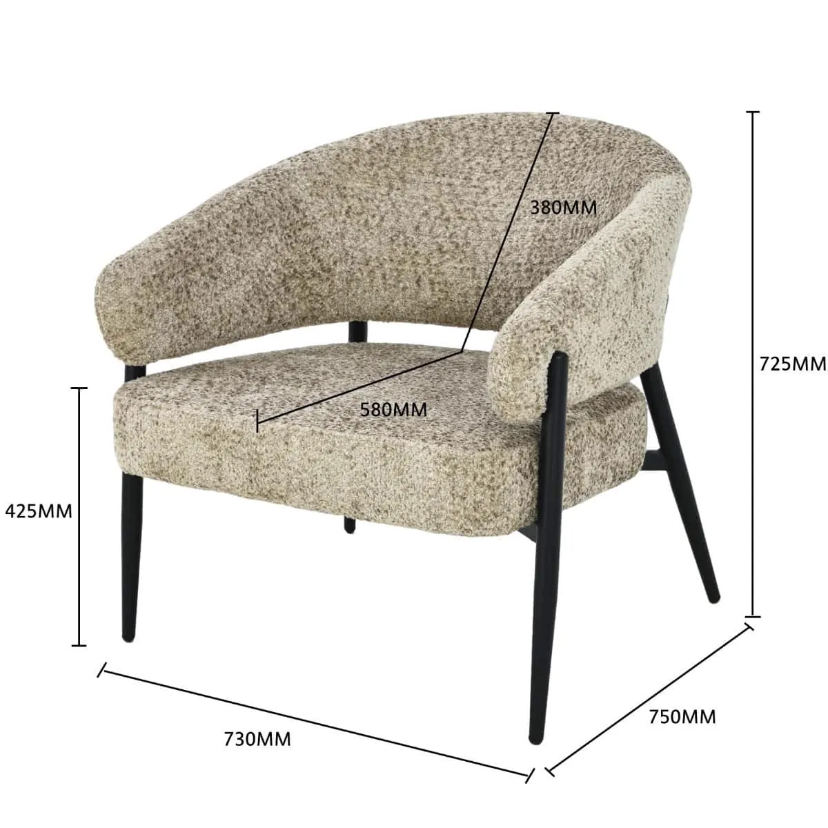 Dilan Armchair Venga Liver - Livingfurn