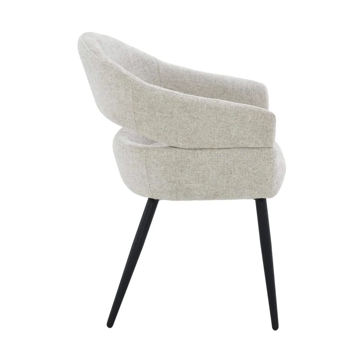 Esszimmerstuhl Megan Toffee, seitlich auf weißem Hintergrund - Livingfurn