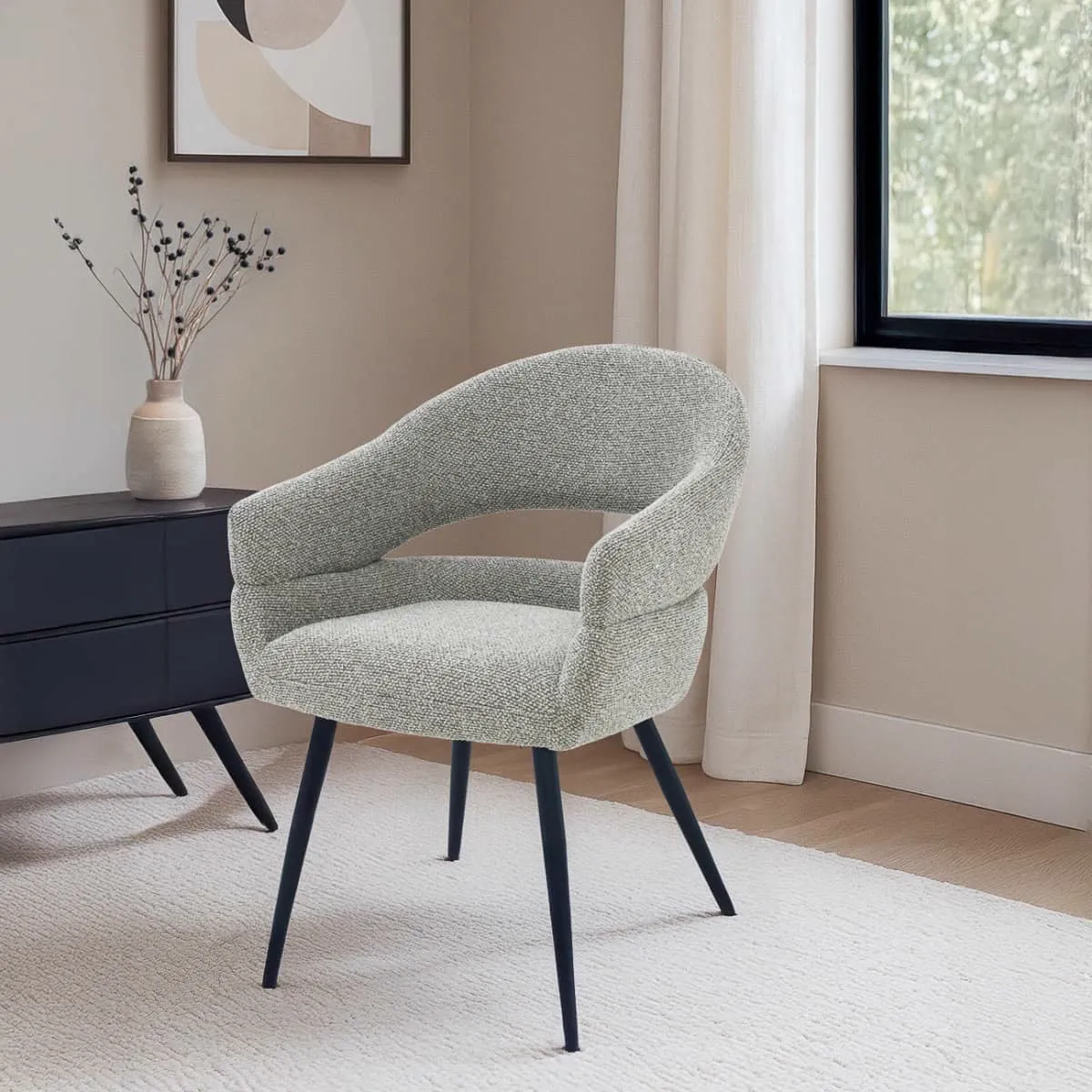 Dining chair Megan Taupe - Livingfurn