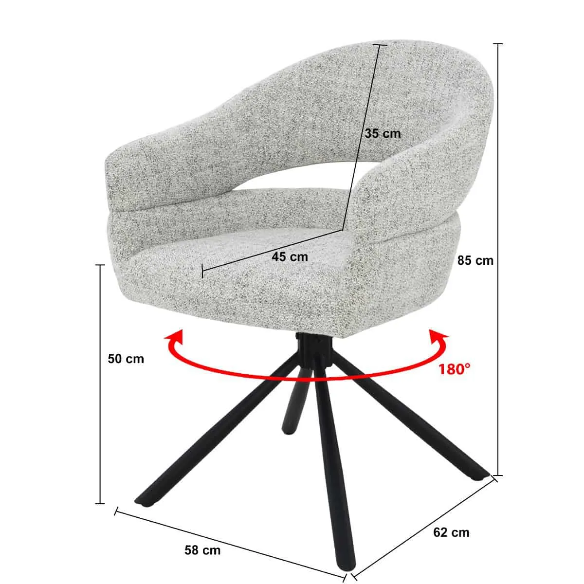 Dining chair Linn Bisque Oasis - Livingfurn