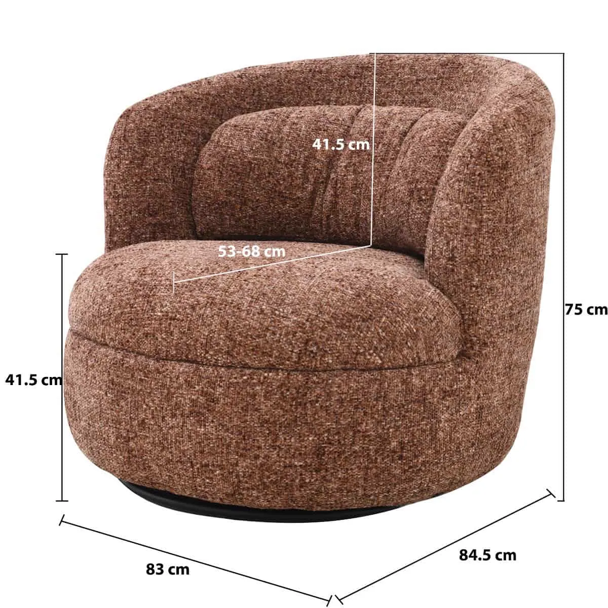 Britt Bordeaux Armchair - Livingfurn
