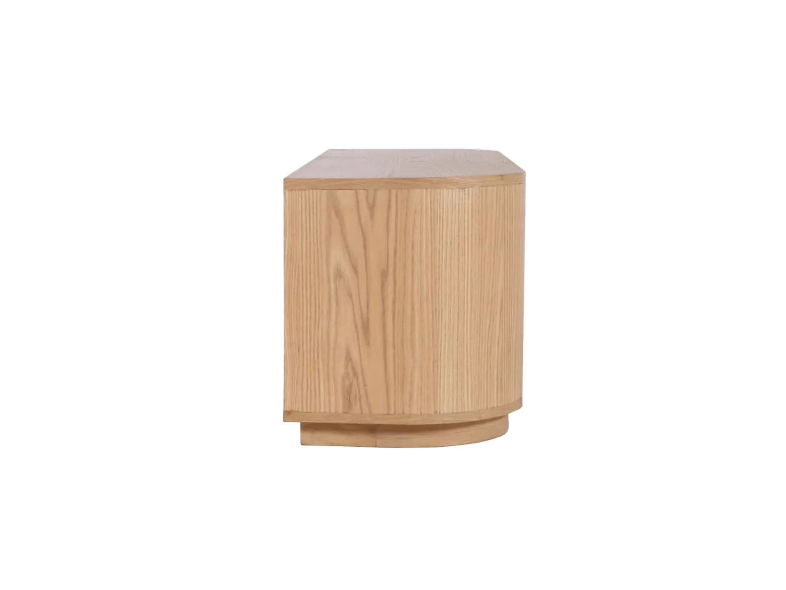 TV meubel Novero 140cm, zij-aanzicht op een witte achtergrond - Livingfurn