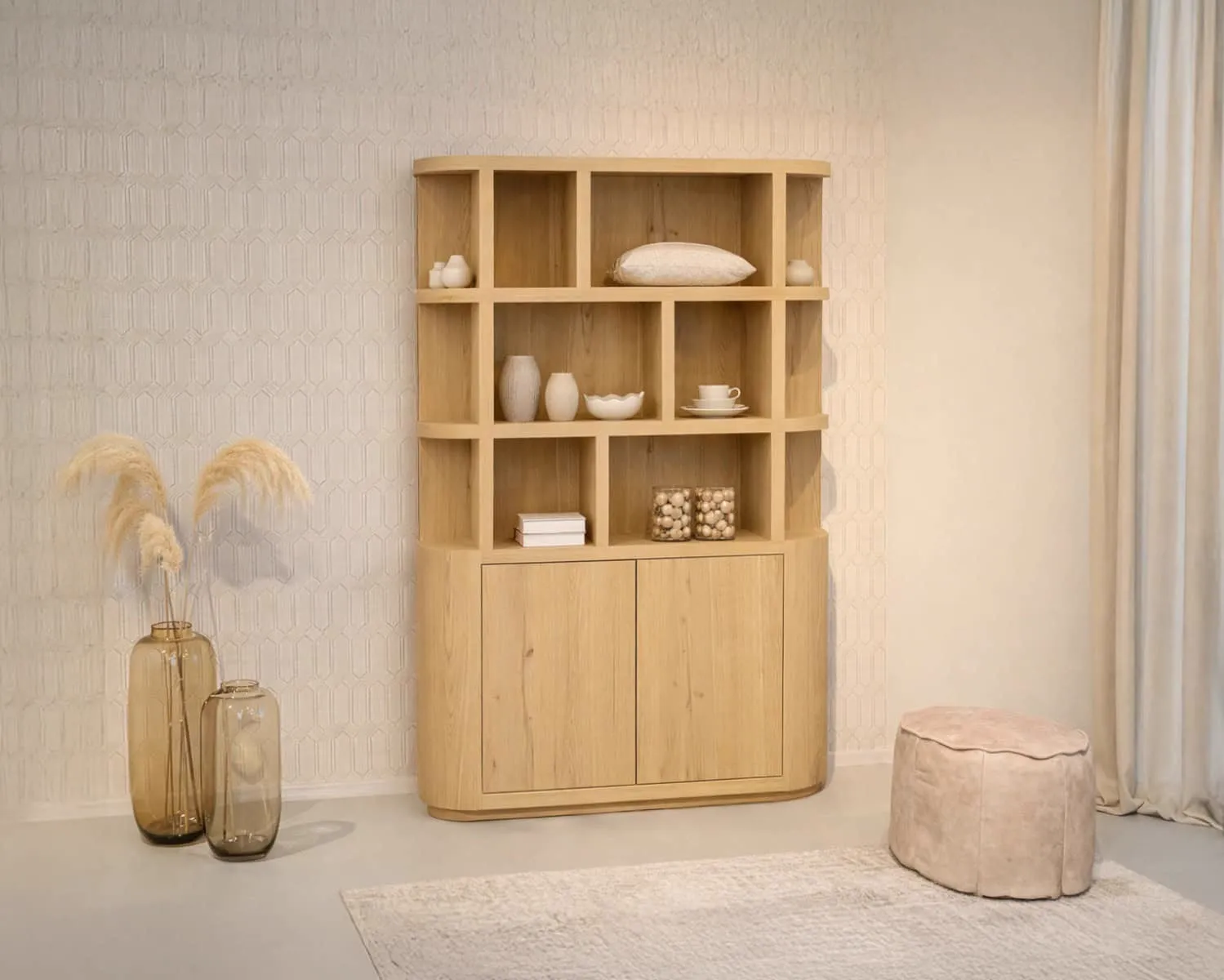 Novero Bookcase 145cm - Livingfurn
