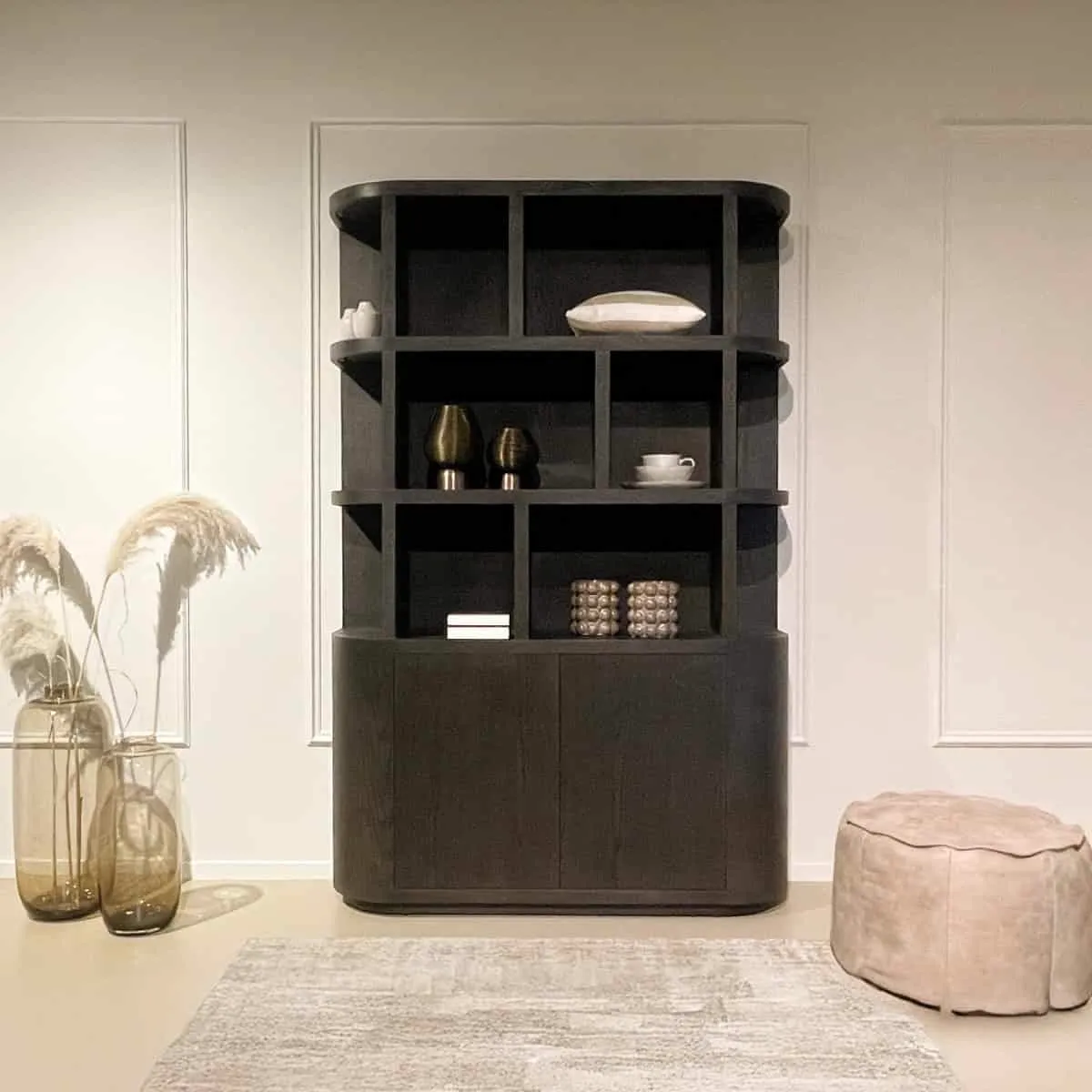 Novero Bookcase Espresso 145cm - Livingfurn