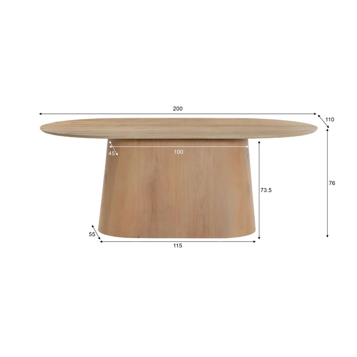 Dining Table Novero 200cm - Livingfurn