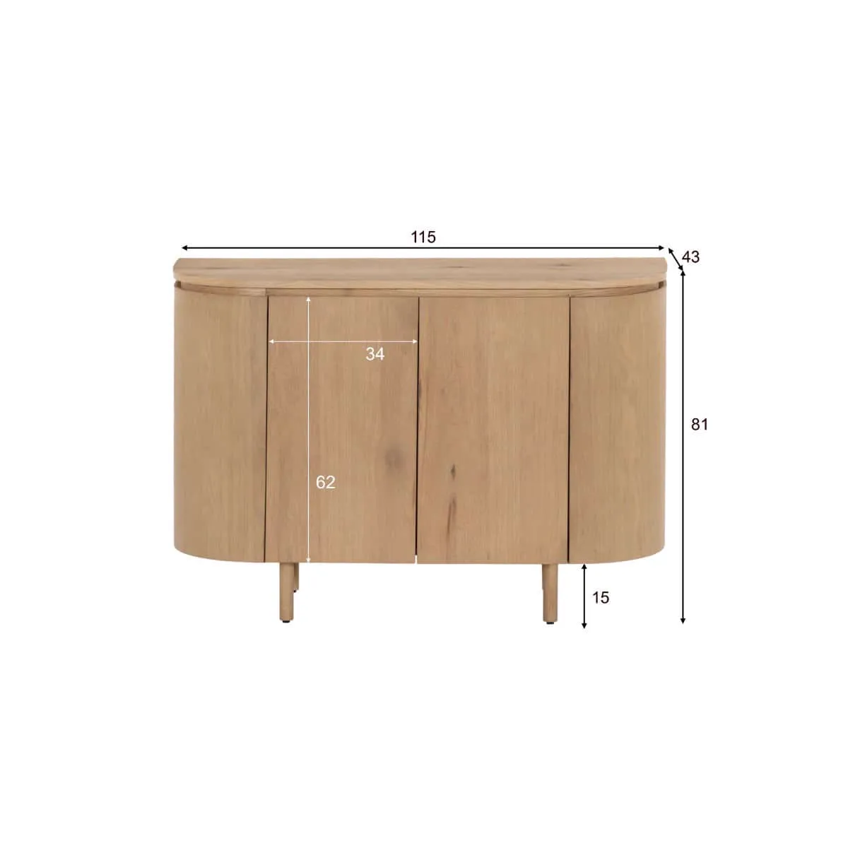 Tobago Sideboard 115cm - Livingfurn