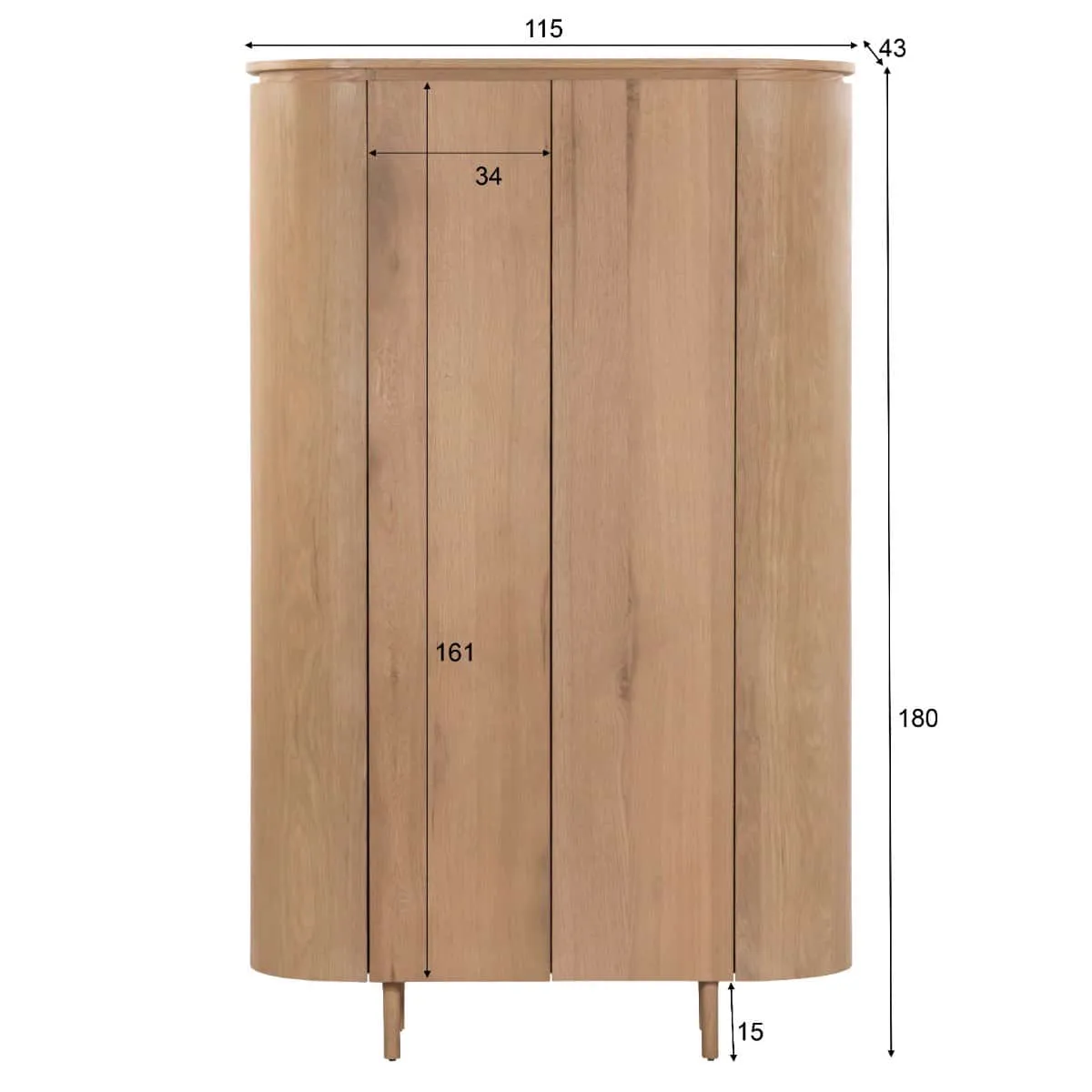 Storage Cabinet Tobago 180cm - Livingfurn