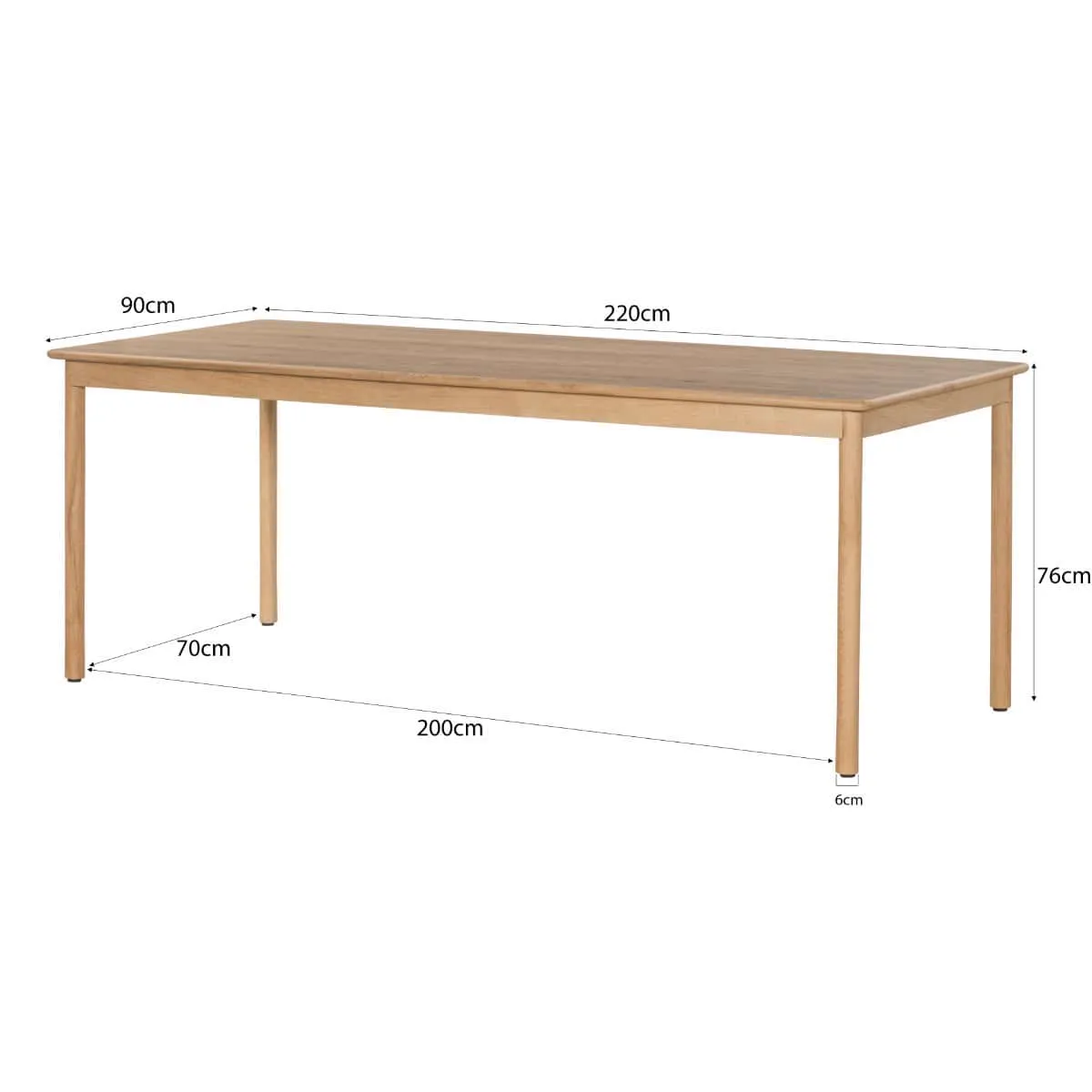 Dining Table Tobago 220cm - Livingfurn