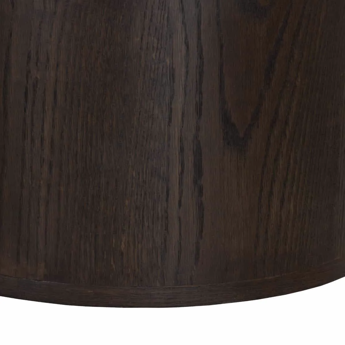 Nahaufnahme der dunkelbraunen Holzoptik des TV-Möbel Novero Espresso Schwebend 180cm - Livingfurn