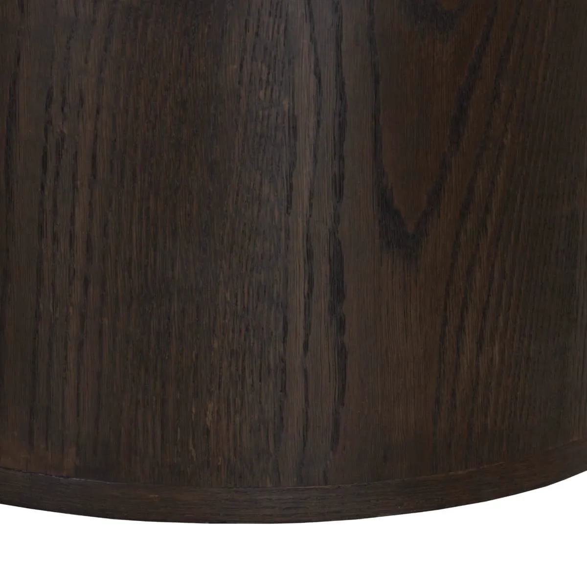 Nahaufnahme der dunkelbraunen Holzoptik des TV-Möbel Novero Espresso Schwebend 220cm - Livingfurn
