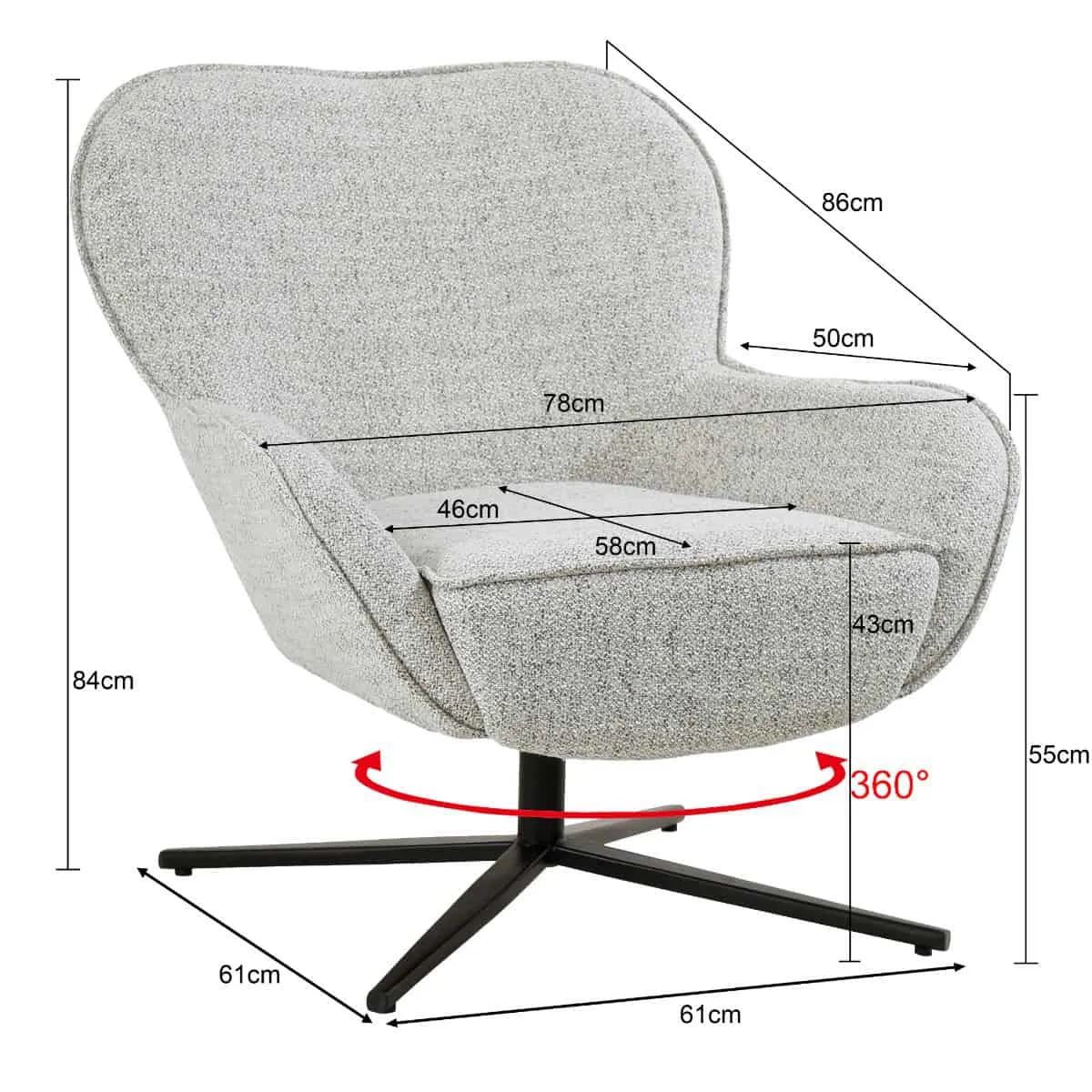 Sven Armchair Bisque Oasis - Livingfurn
