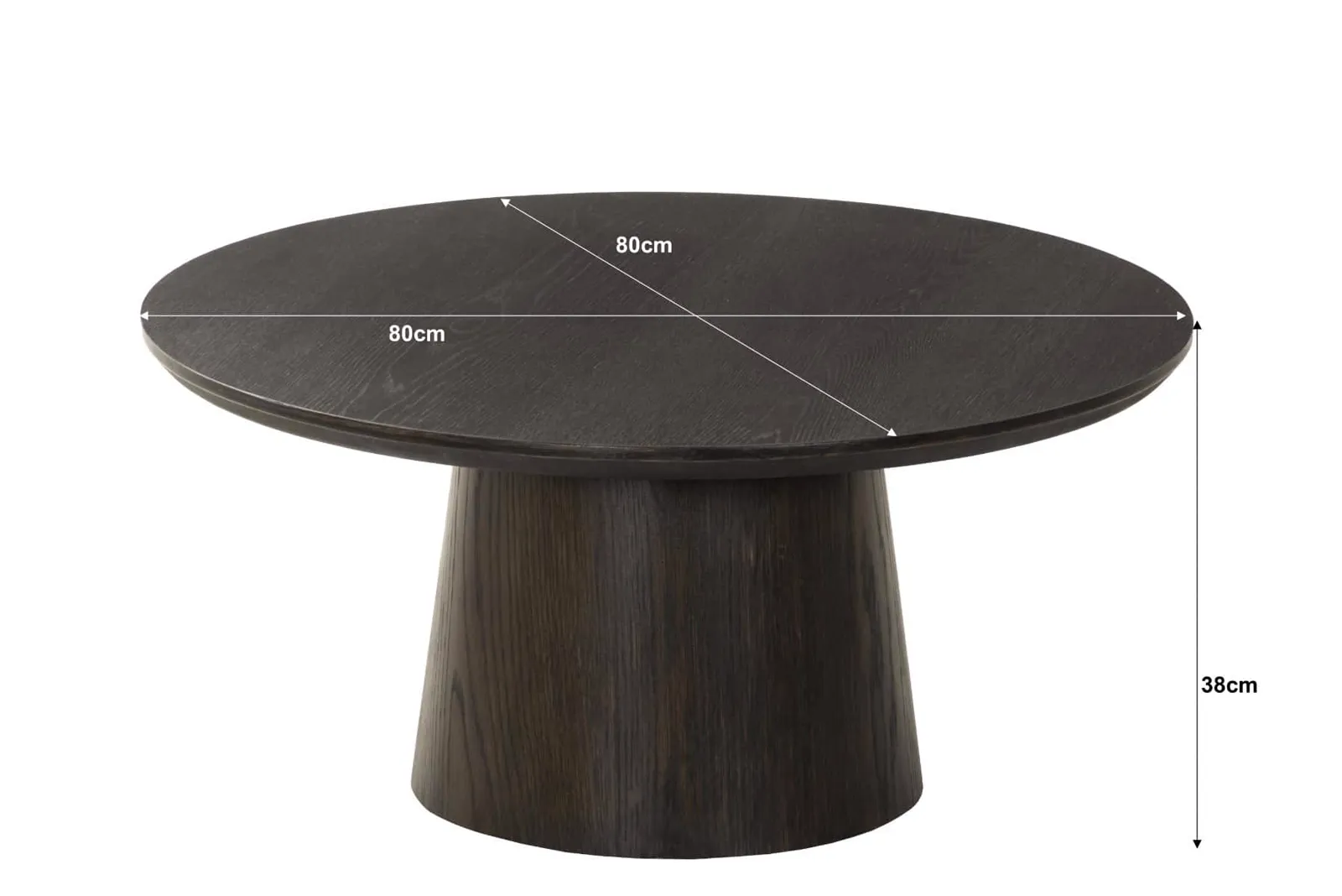 Coffee Table Novero Espresso 80cm - Livingfurn