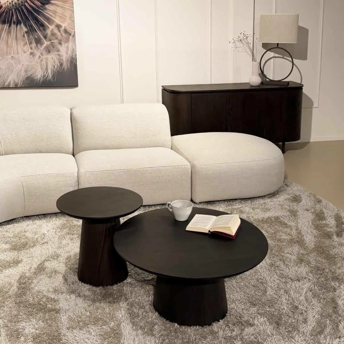 Coffee table Novero Espresso 50cm - Livingfurn