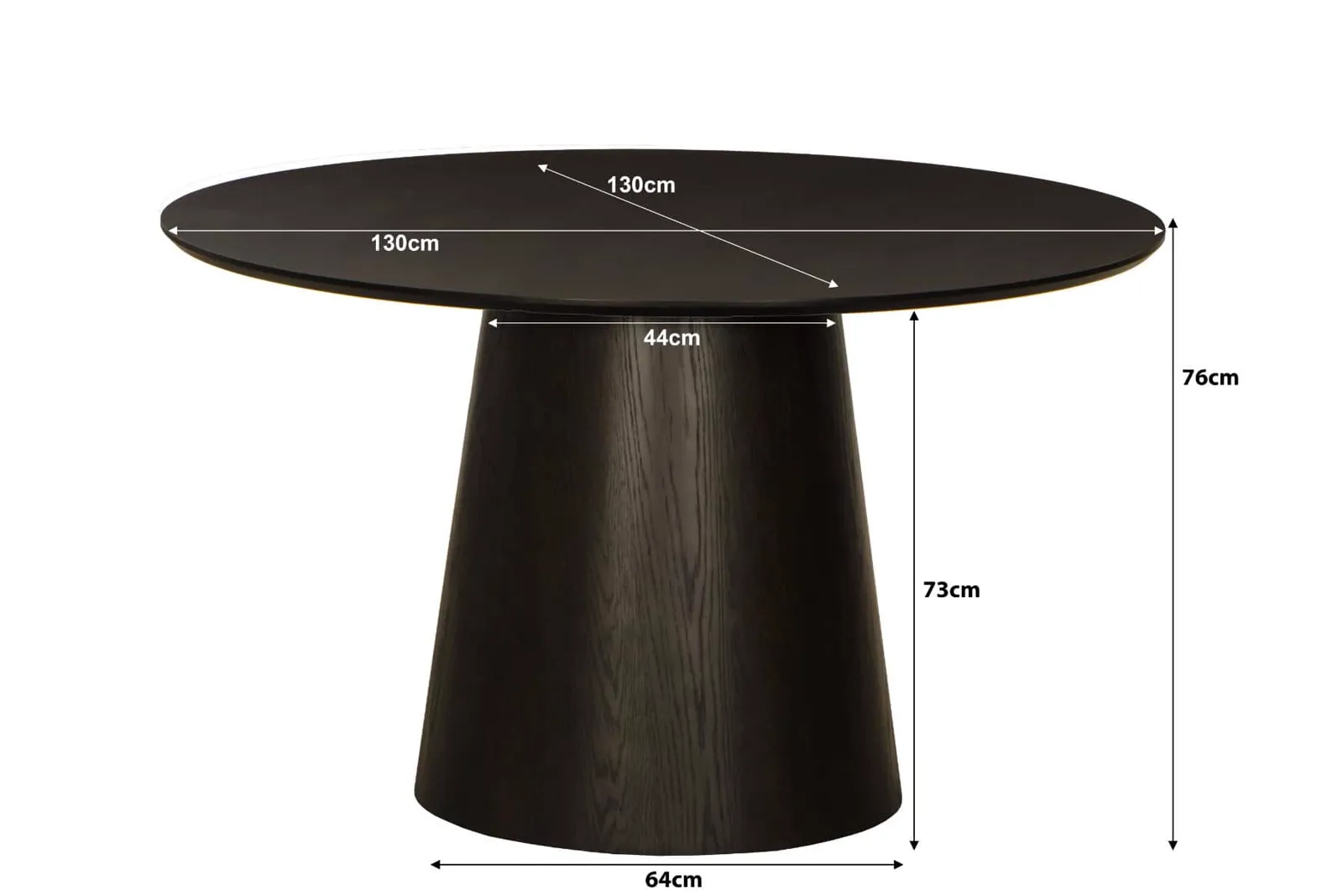 Dining Table Novero Espresso 130cm - Livingfurn