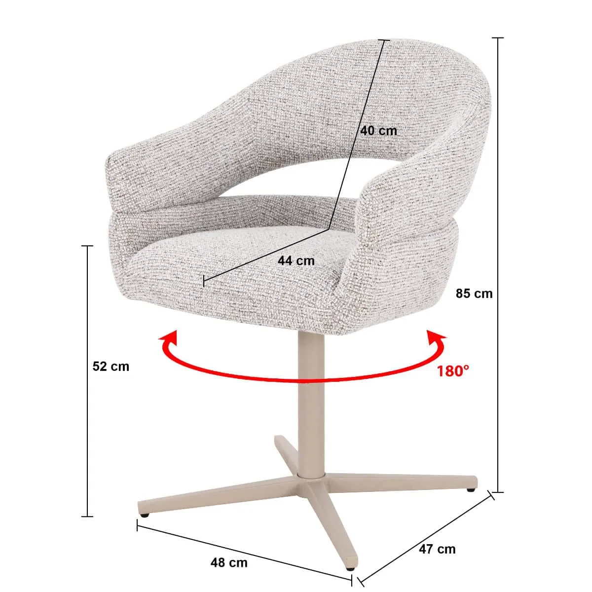 Dining Chair Jade Beige - Livingfurn