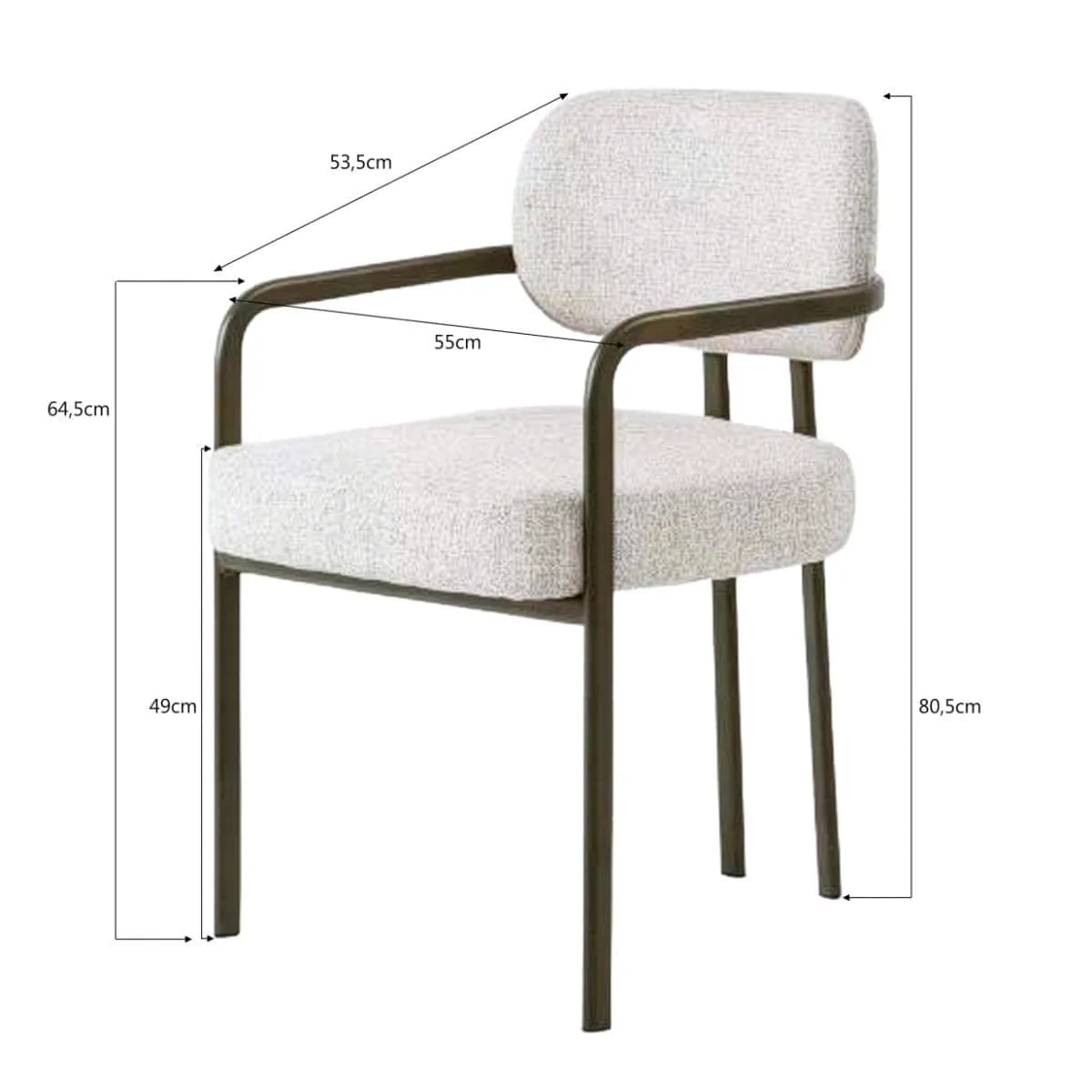 Milan Dining Chair Beige - Livingfurn
