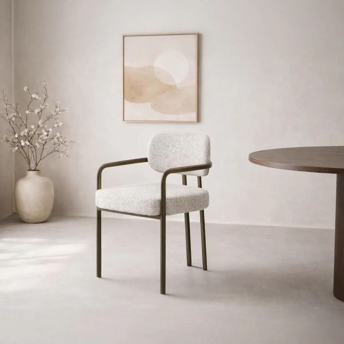 Milan Dining Chair Beige - Livingfurn