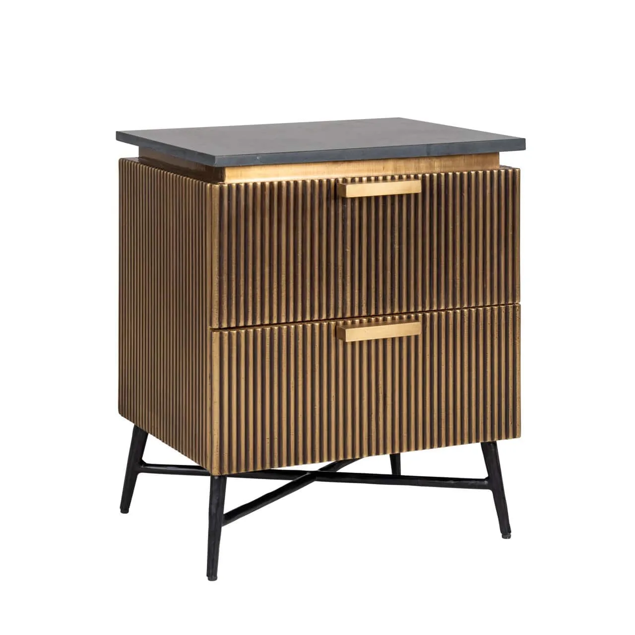 Bedside Table Ironville gold - Richmond Interiors