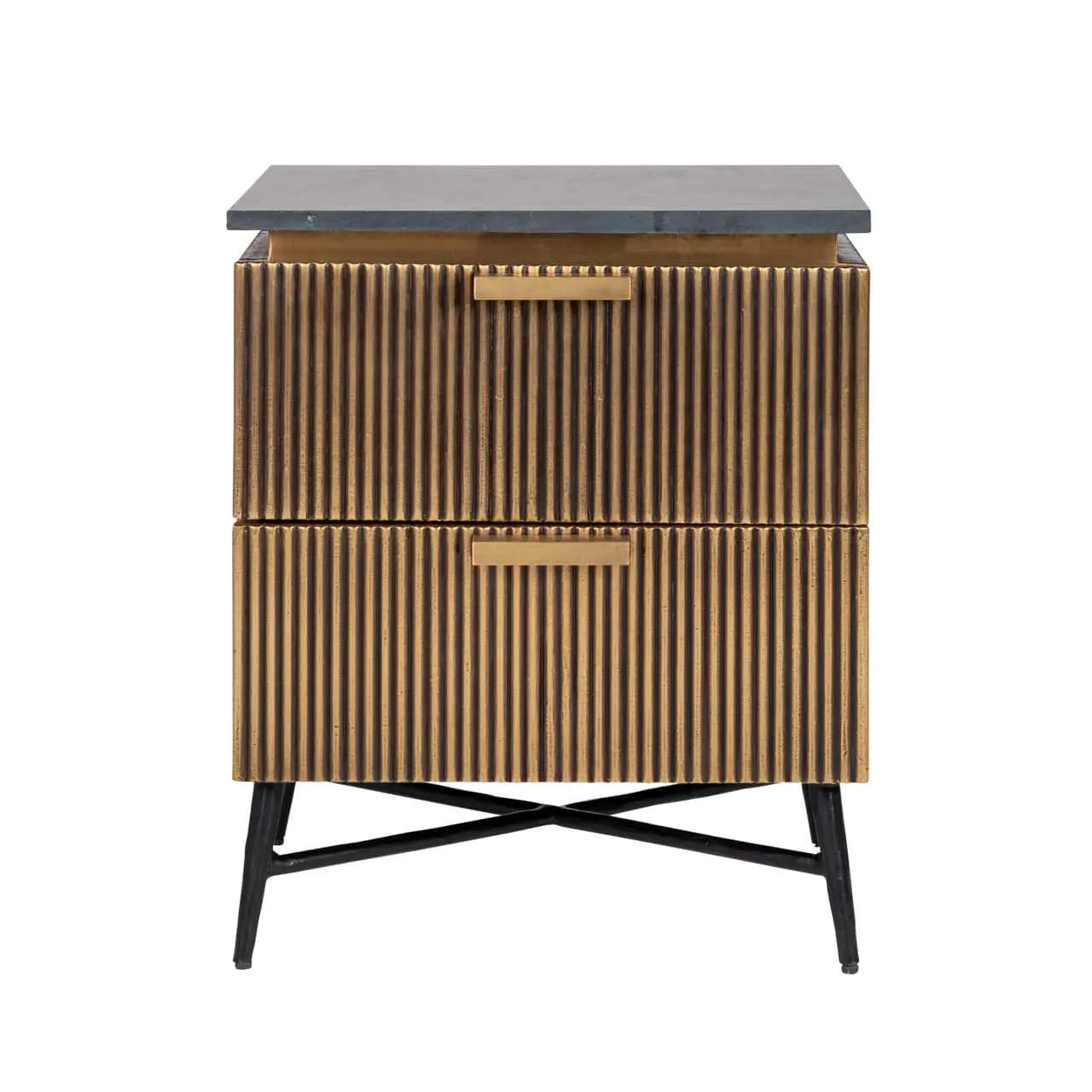 Bedside Table Ironville gold - Richmond Interiors