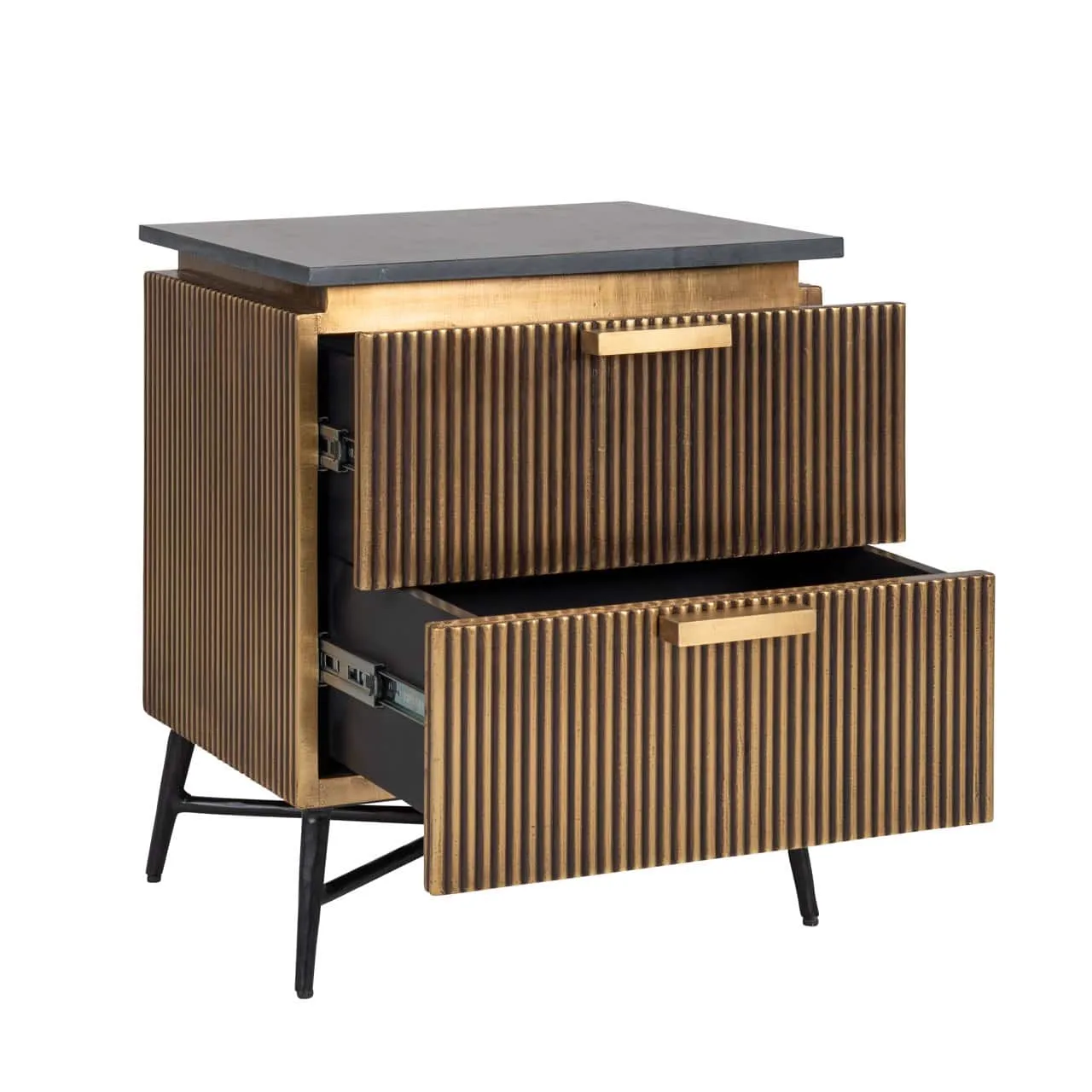 Bedside Table Ironville gold - Richmond Interiors