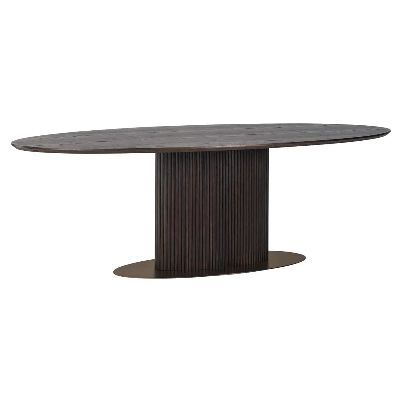 Luxor brown oval dining table 235 - Richmond Interiors