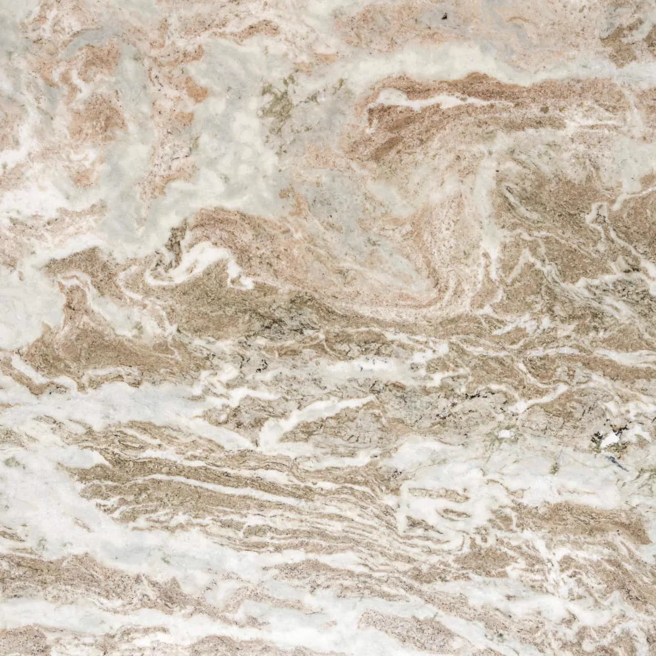 Nahaufnahme der Tischplatte des Esstisch Coronel Blush beige 240, mit einem Marmormuster - Richmond Interiors