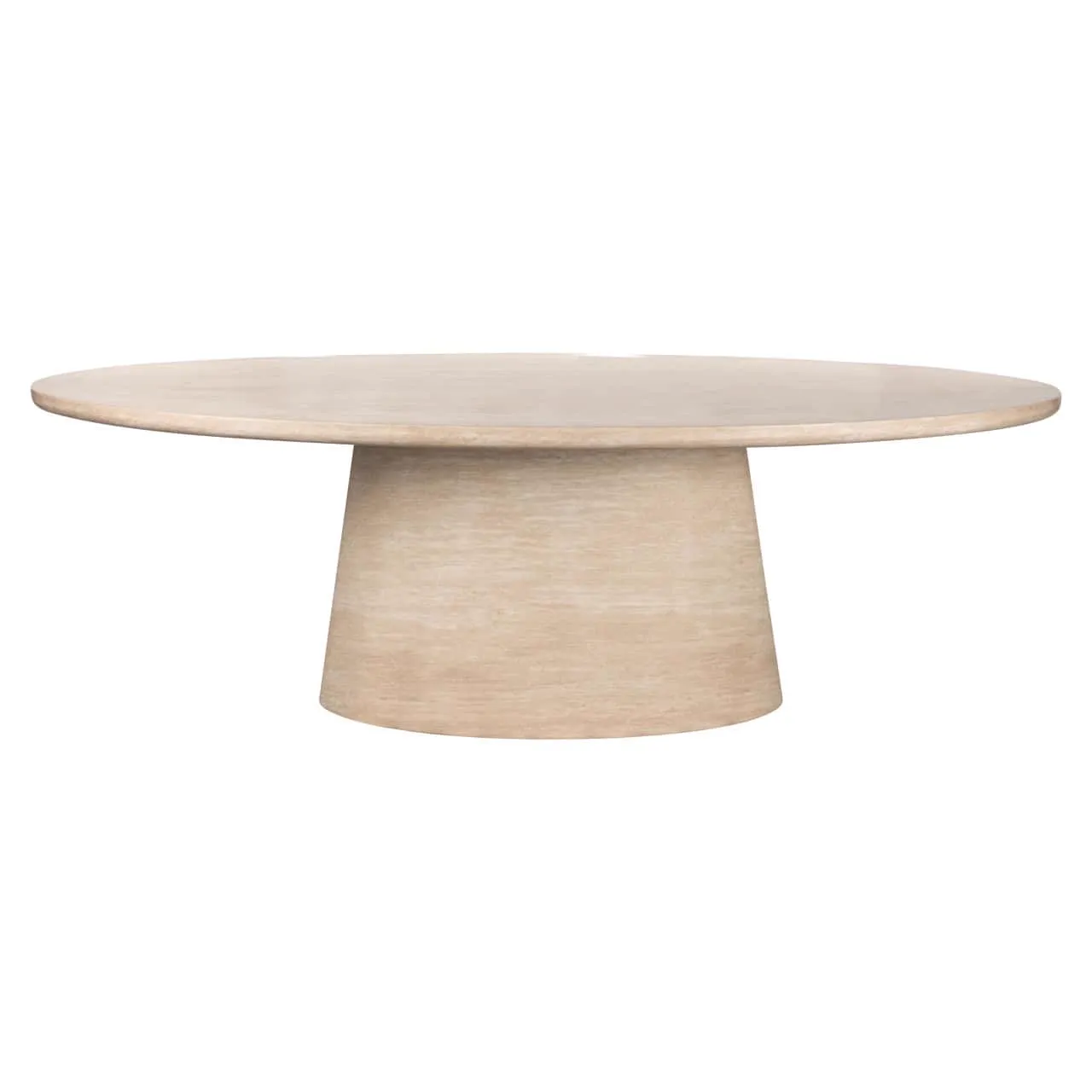 Esstisch Fictus beige 240 auf weißem Hintergrund, von vorne fotografiert - Richmond Interiors
