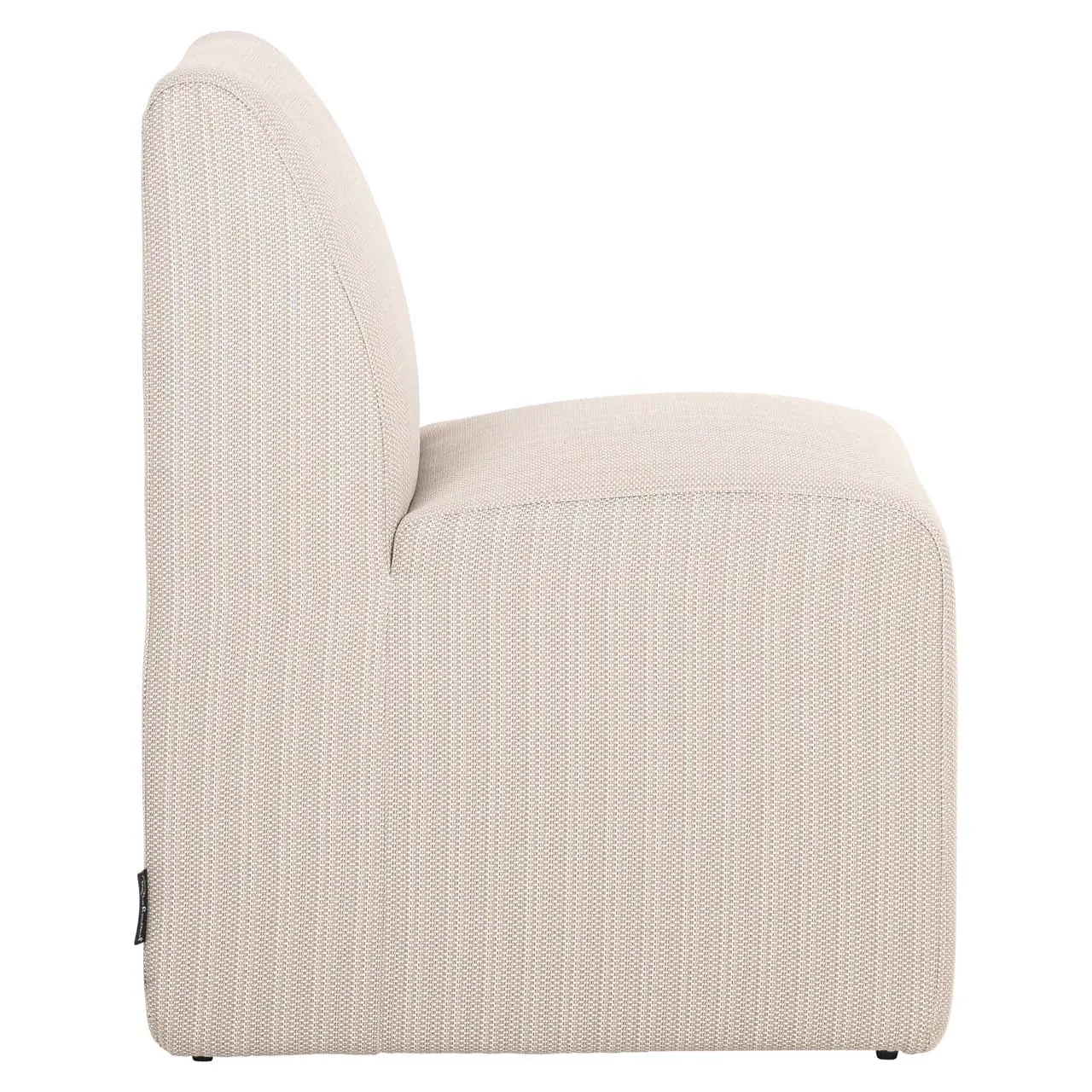 Outdoor Essstuhl Riva beige, von der Seite fotografiert auf weißem Hintergrund - Richmond Interiors