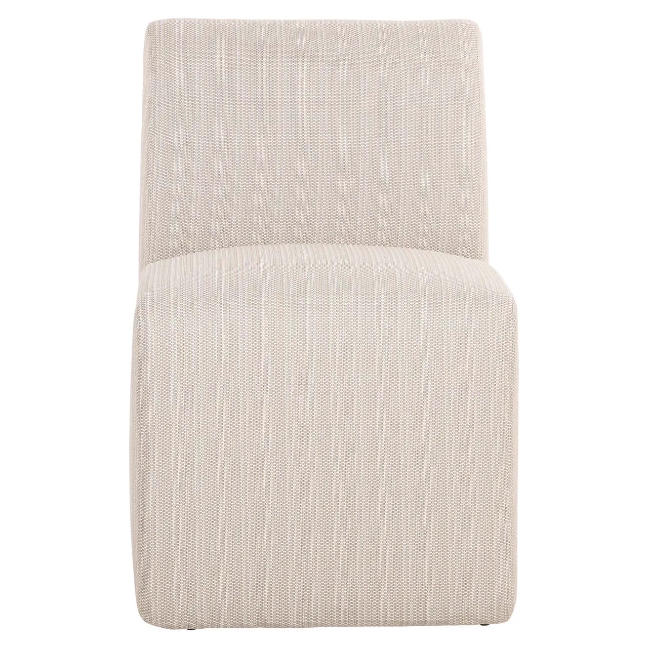 Outdoor Essstuhl Riva beige, von vorne fotografiert auf weißem Hintergrund - Richmond Interiors