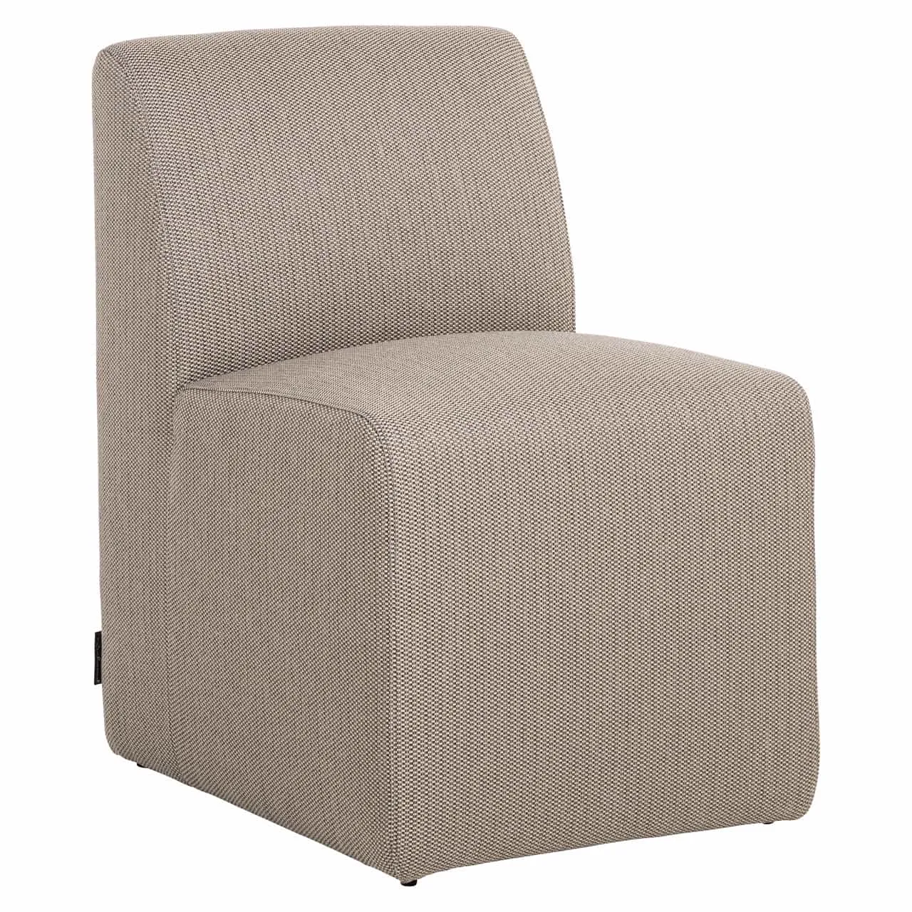 Outdoor Esszimmerstuhl Riva taupe, von vorne und leicht von der Seite fotografiert auf weißem Hintergrund - Richmond Interiors