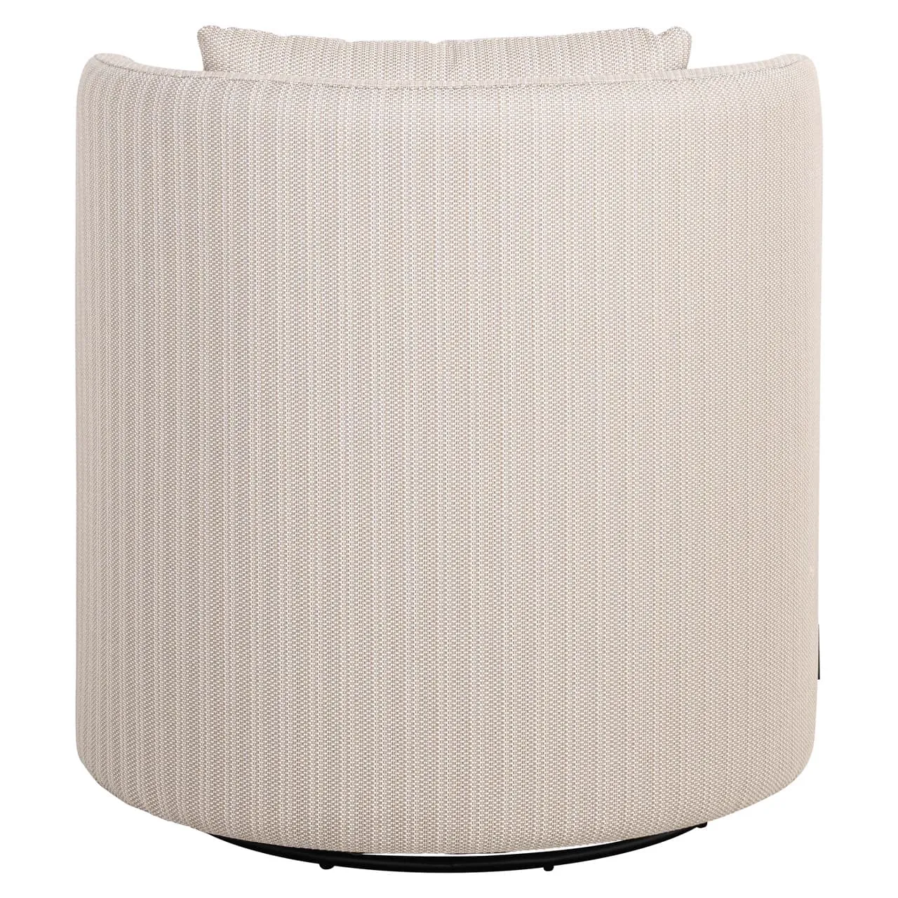 Outdoor-Esszimmerstuhl Marlin beige drehbar, Rückseite, stehend auf weißem Hintergrund - Richmond Interiors