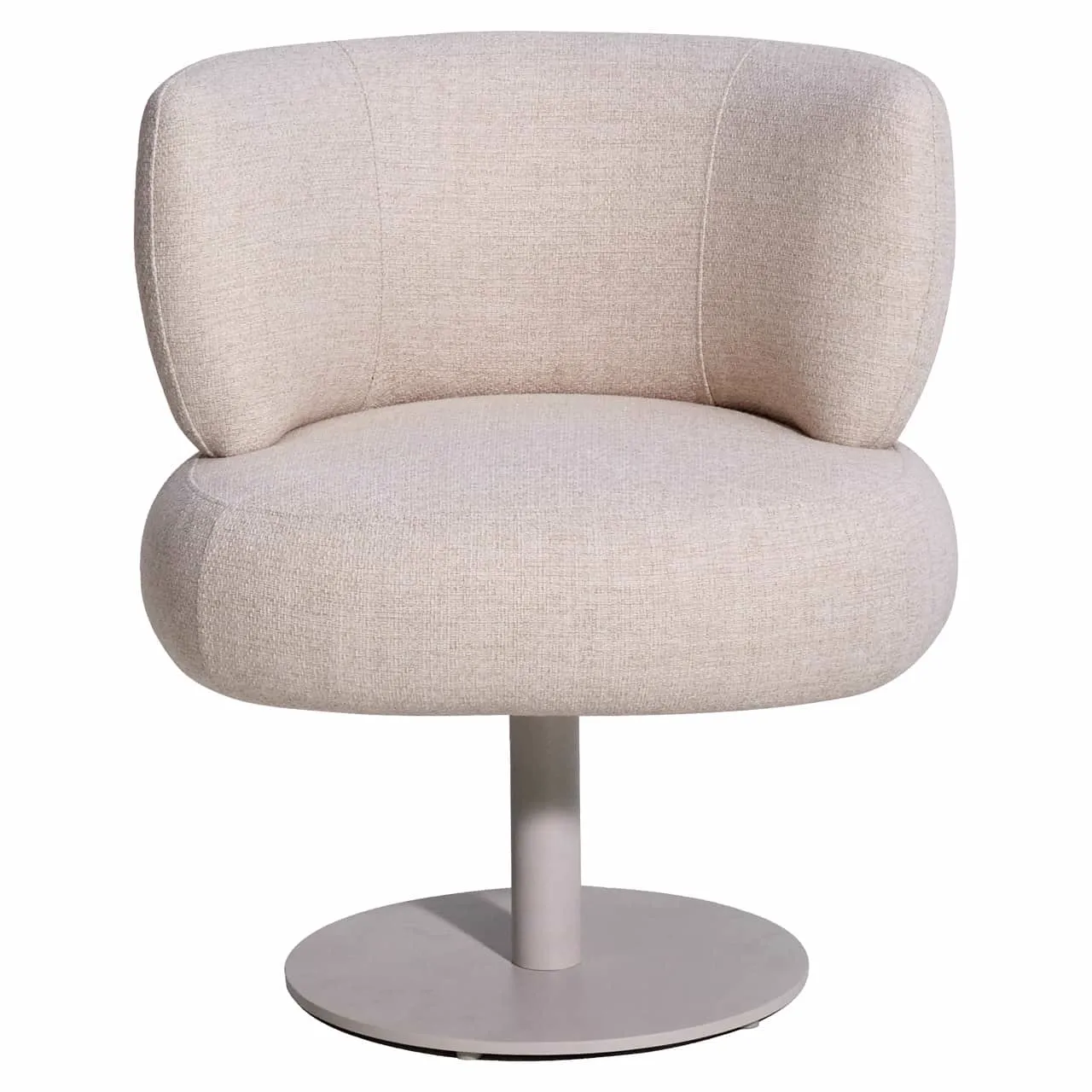 Outdoor Esstisch-Stuhl Mason beige alpine swivel auf weißem Hintergrund, von vorne fotografiert - Richmond Interiors