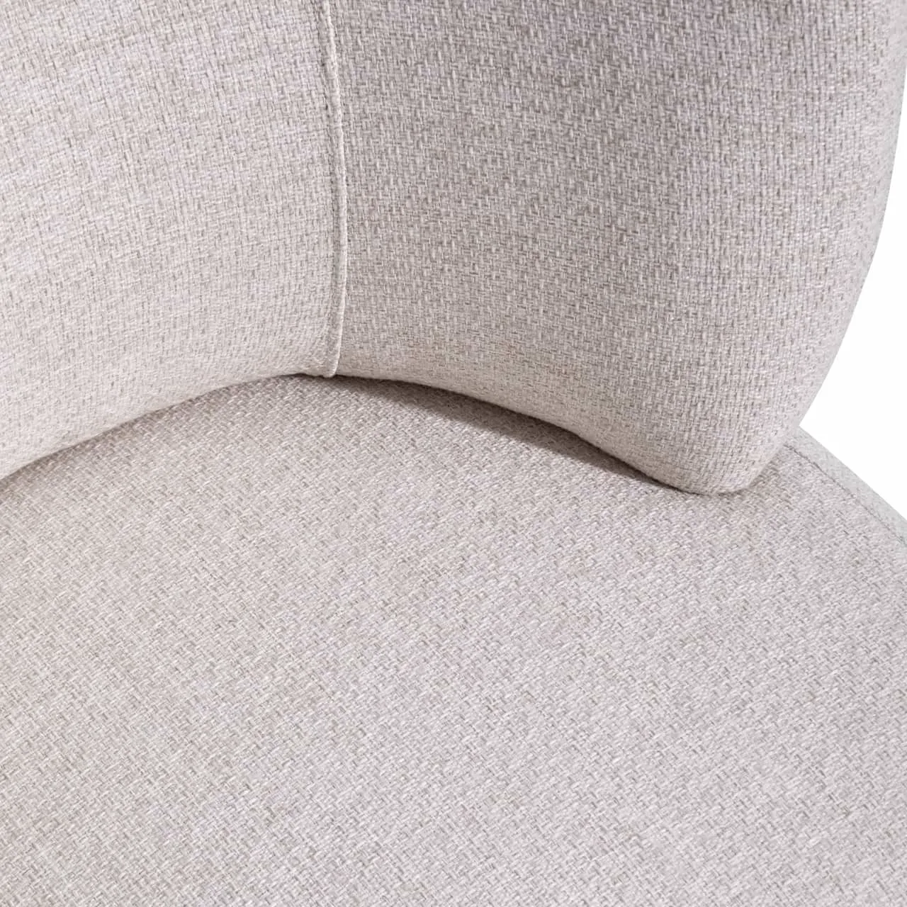 Detail des Outdoor Esstisch-Stuhls Mason beige alpine swivel, mit der Stofftextur und einer Naht - Richmond Interiors