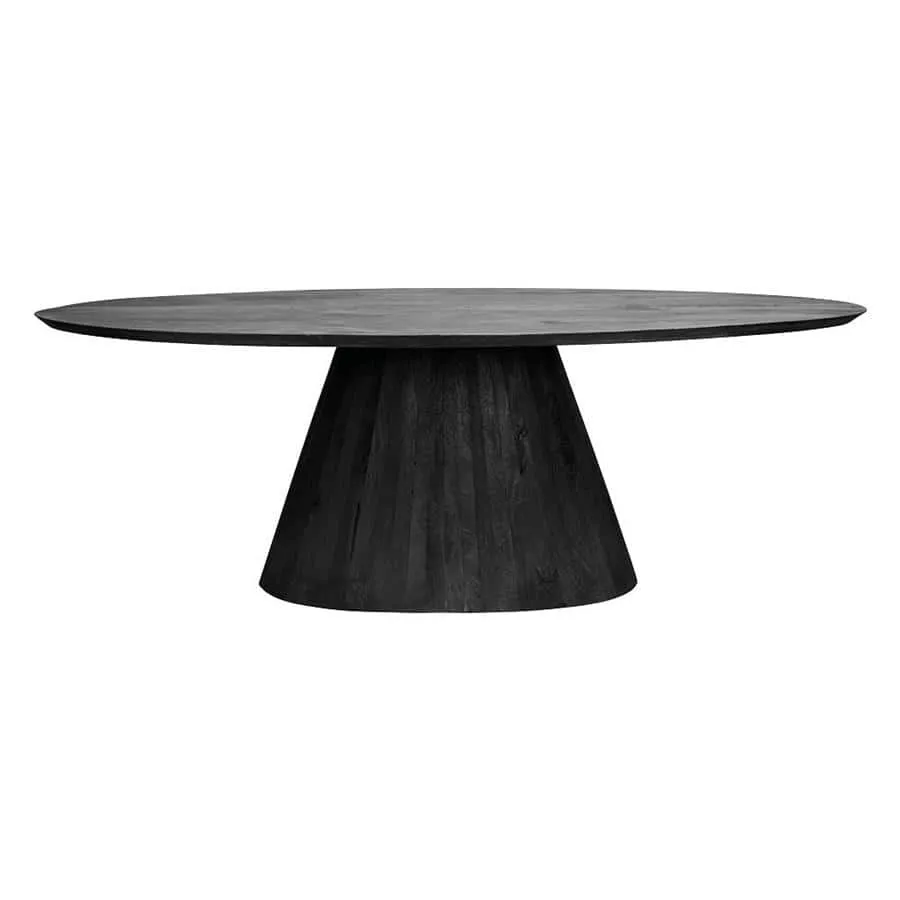 Premana dining table black oval - Tower Living