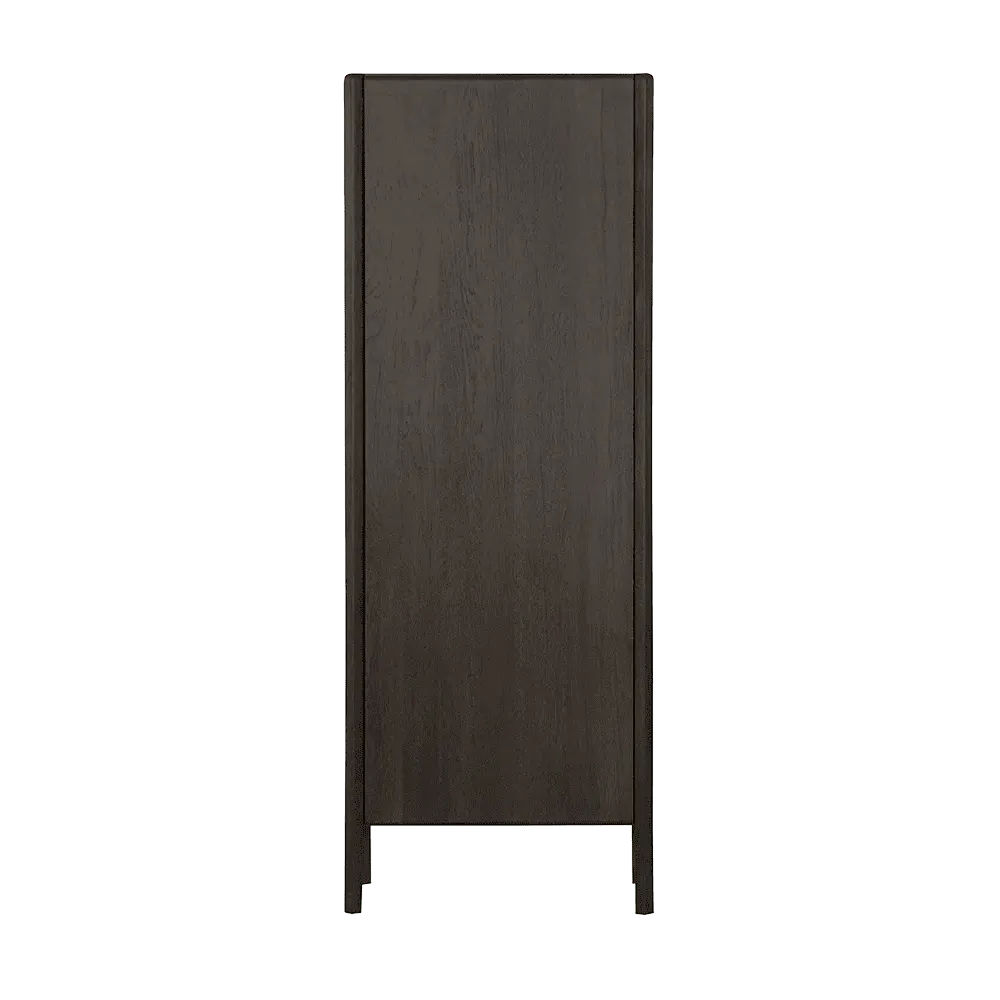 Der Amalfi Schrank Basalt 70 cm, von vorne auf schwarzem Hintergrund fotografiert - Tower Living