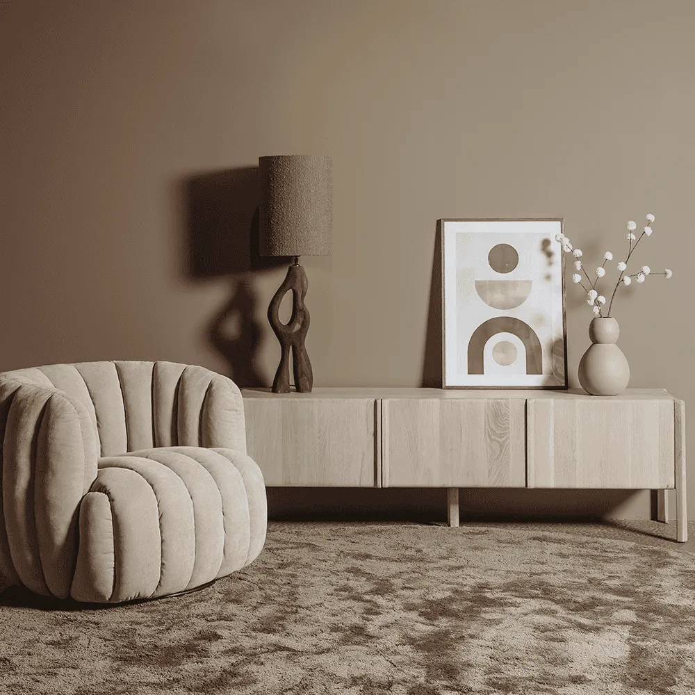 Amalfi TV Unit white wash - Tower Living