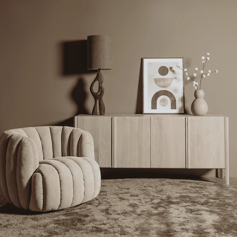 Sideboard Amalfi white wash 200 cm - Tower Living