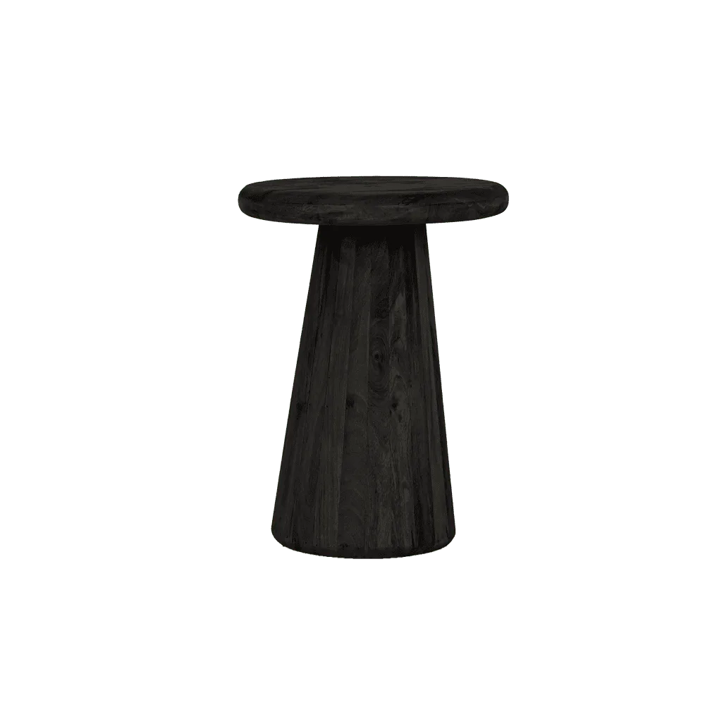 Asti Beistelltisch rund schwarz 40 cm, von oben gesehen auf einem einfarbigen Hintergrund - Tower Living