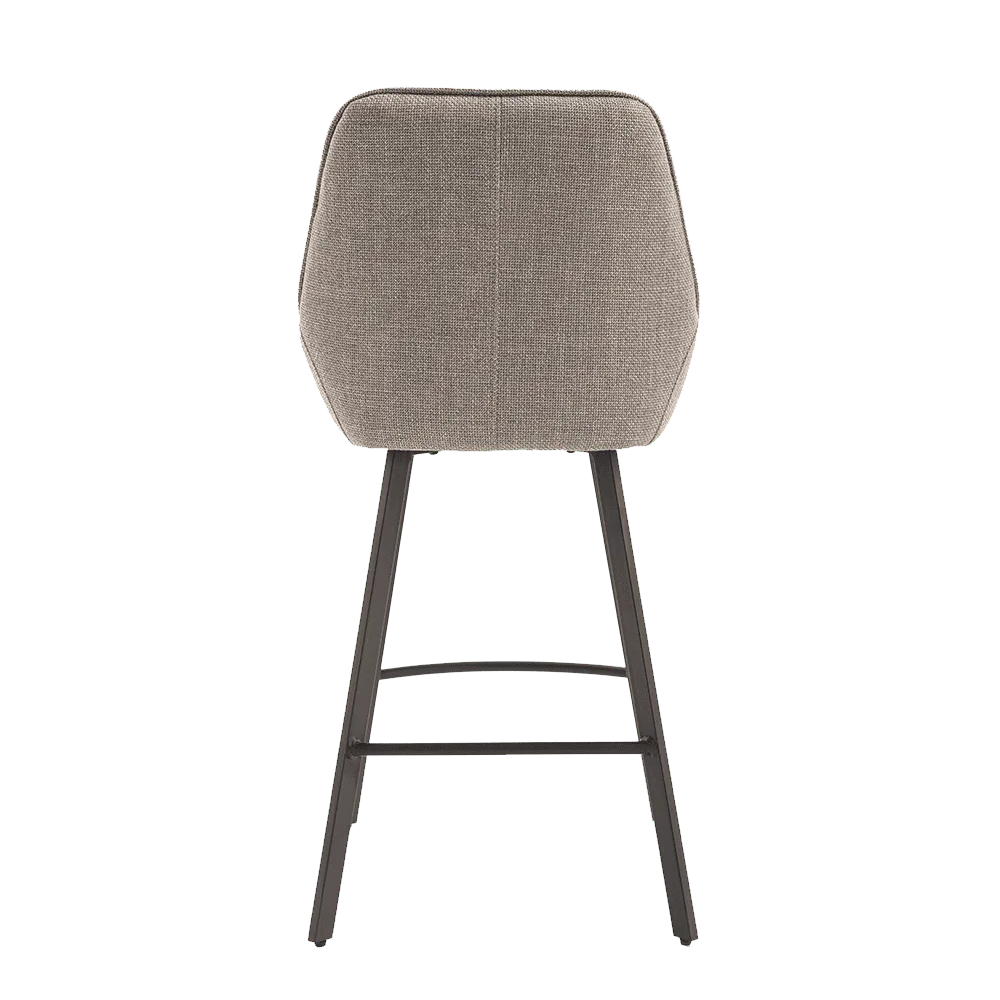 Borgo Barstoel in Bjorn 34 beige-grey, van achteren gefotografeerd op een witte achtergrond - Tower Living