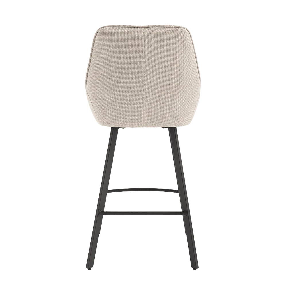 De Borgo Barstoel - Bjorn 24 beige, van achteren gezien op een witte achtergrond - Tower Living