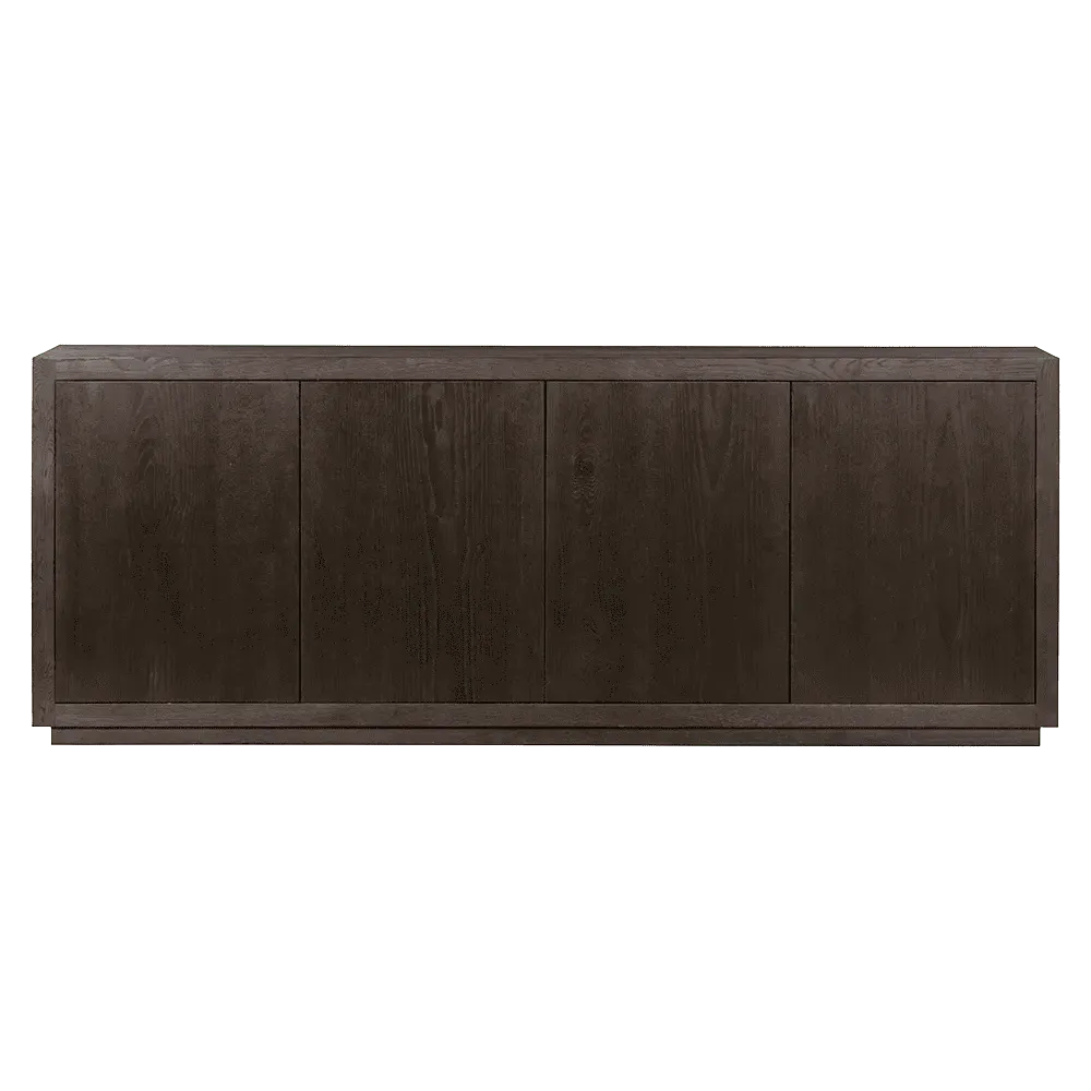 Mincio Sideboard 220 cm von Tower Living, frontal auf schwarzem Hintergrund fotografiert