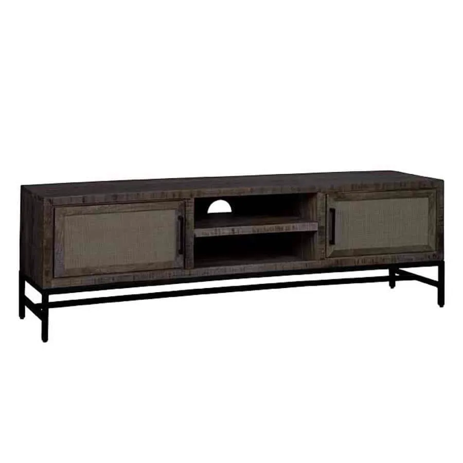 TV unit Carini black 160 cm - Tower Living
