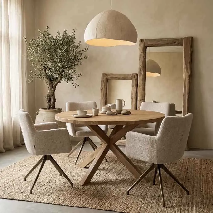Ronde eettafel Bailar teakhout