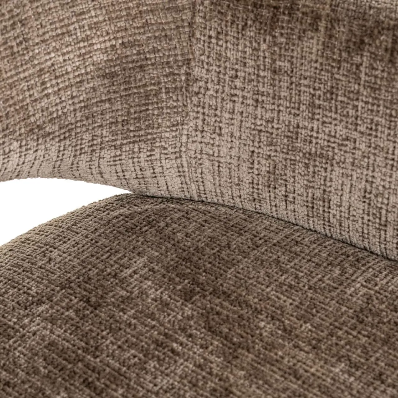 Nahaufnahme der Stofftextur des Esszimmerstuhls Donnatella niagara stone fire retardant - Richmond Interiors