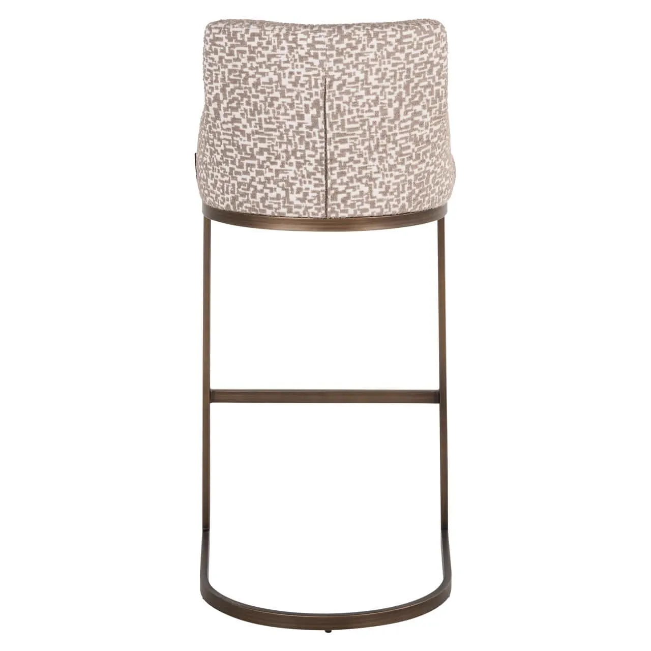 Der Barhocker Bolton natural geo (2er Set) von hinten auf weißem Hintergrund - Richmond Interiors