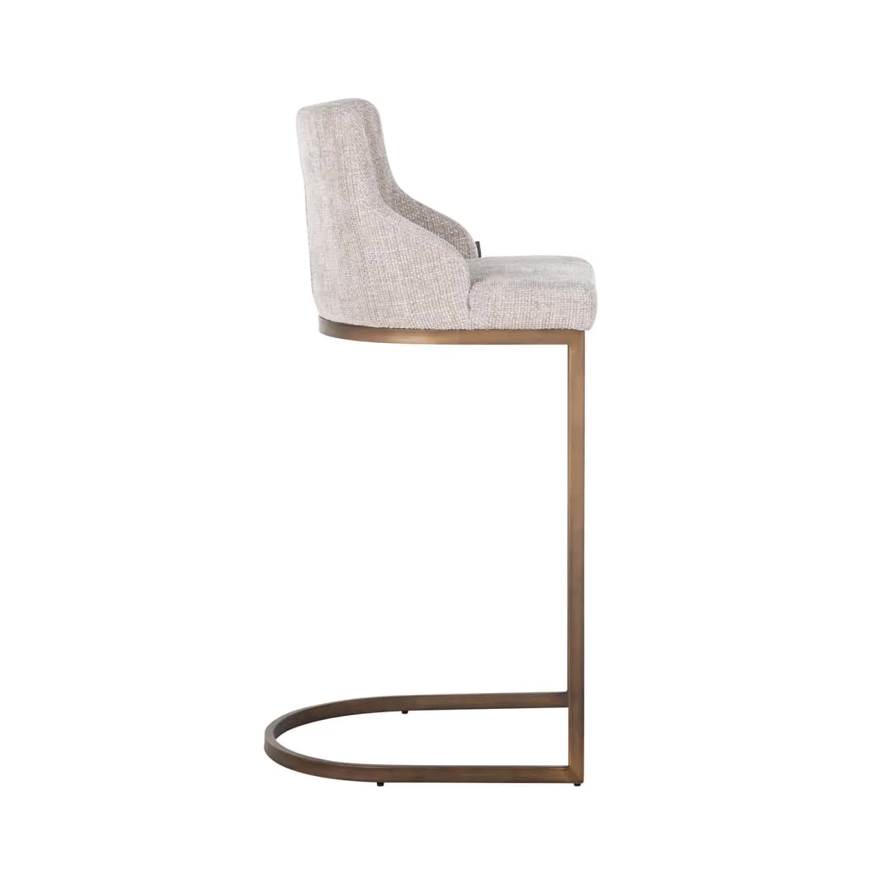 Seitenansicht des Barhocker Bolton natural renegade auf weißem Hintergrund - Richmond Interiors