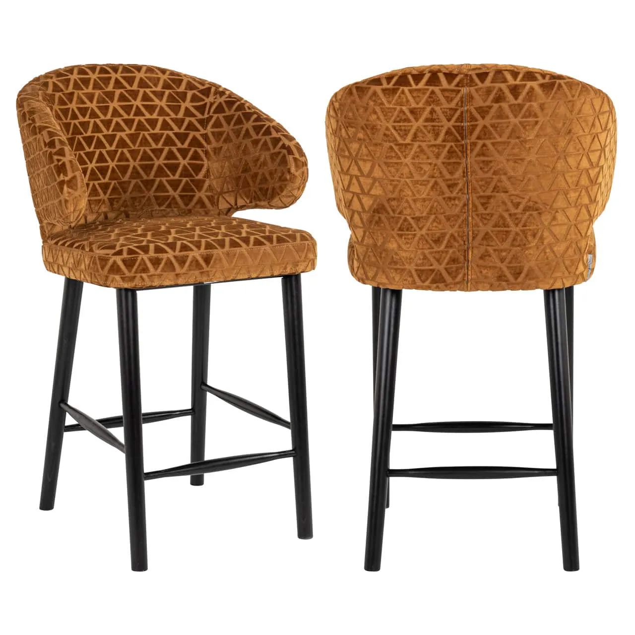 Counter Stool Indigo old gold triangle - Richmond Interiors