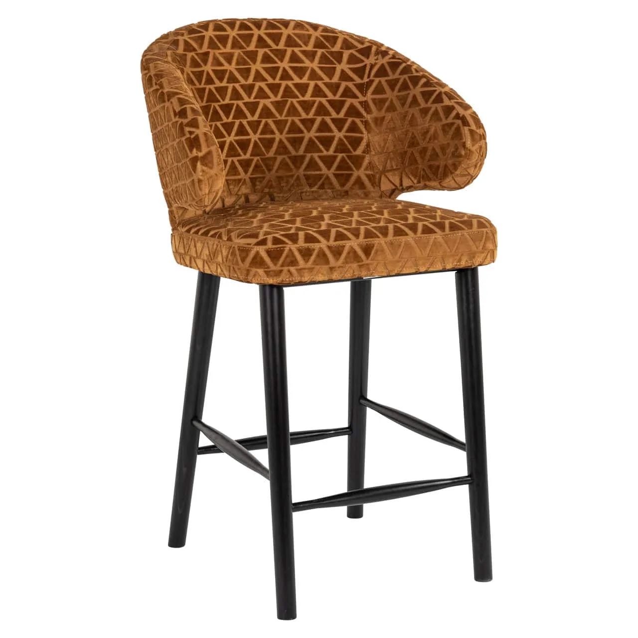 Counter Stool Indigo old gold triangle - Richmond Interiors