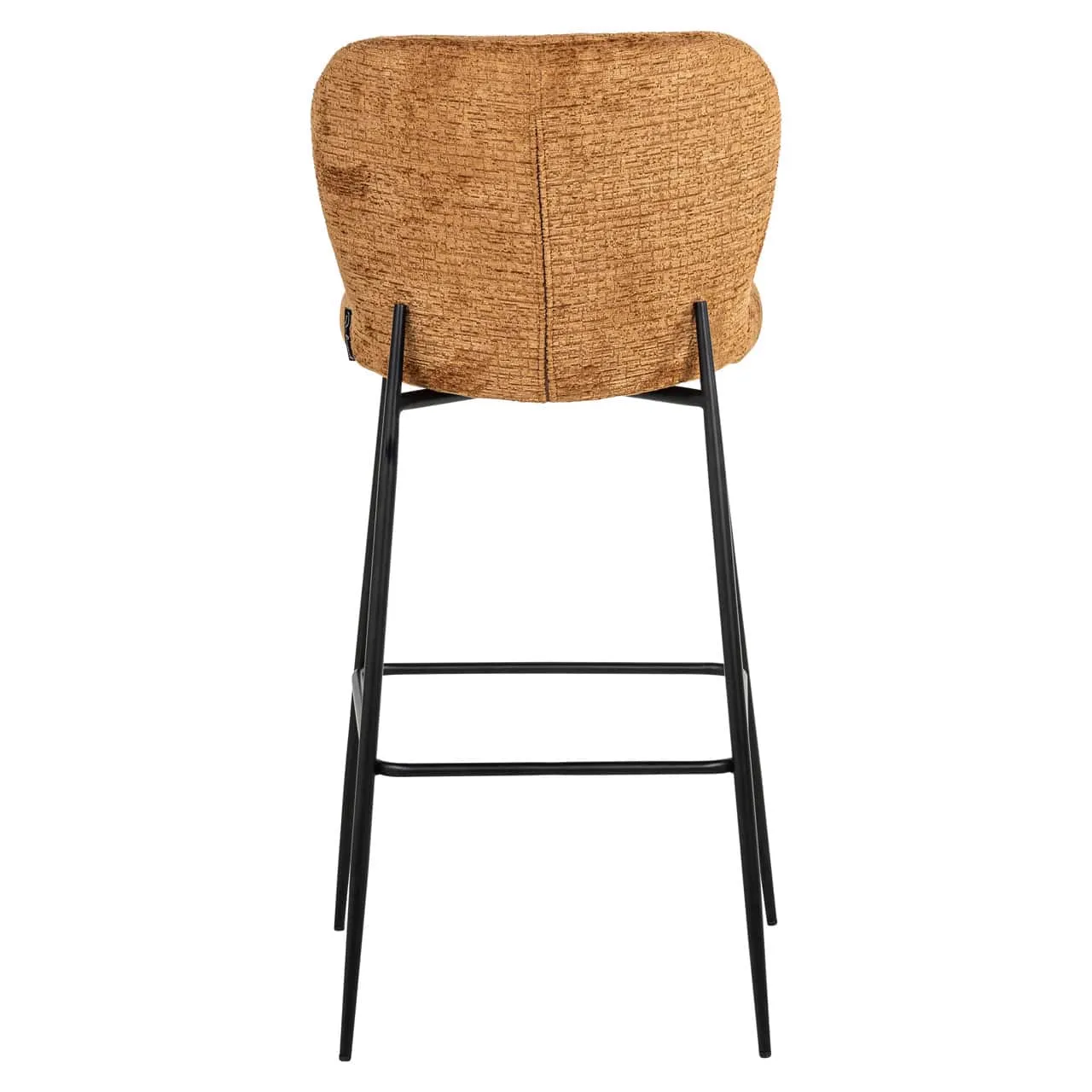 Barhocker Darby Cognac Fusion von Richmond Interiors, von hinten auf weißem Hintergrund fotografiert